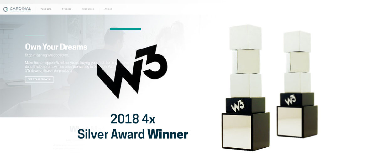 CardinalFinancial.com Wins Four W³ Silver Awards