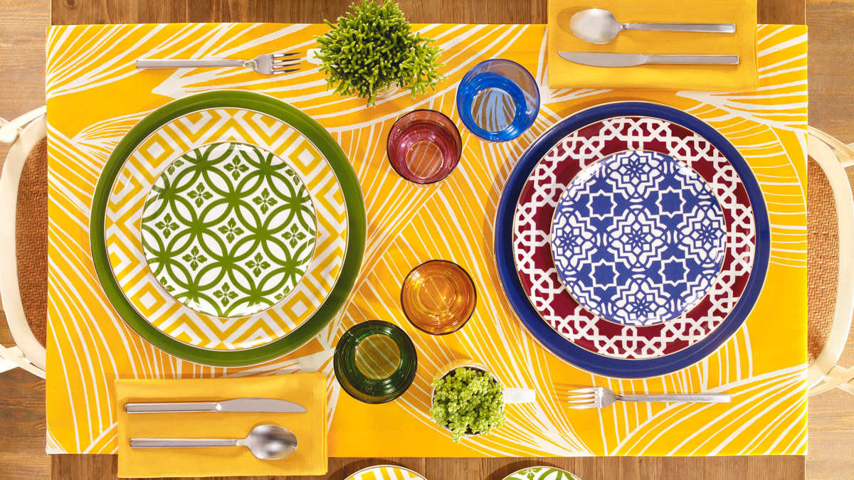 colorful tableware